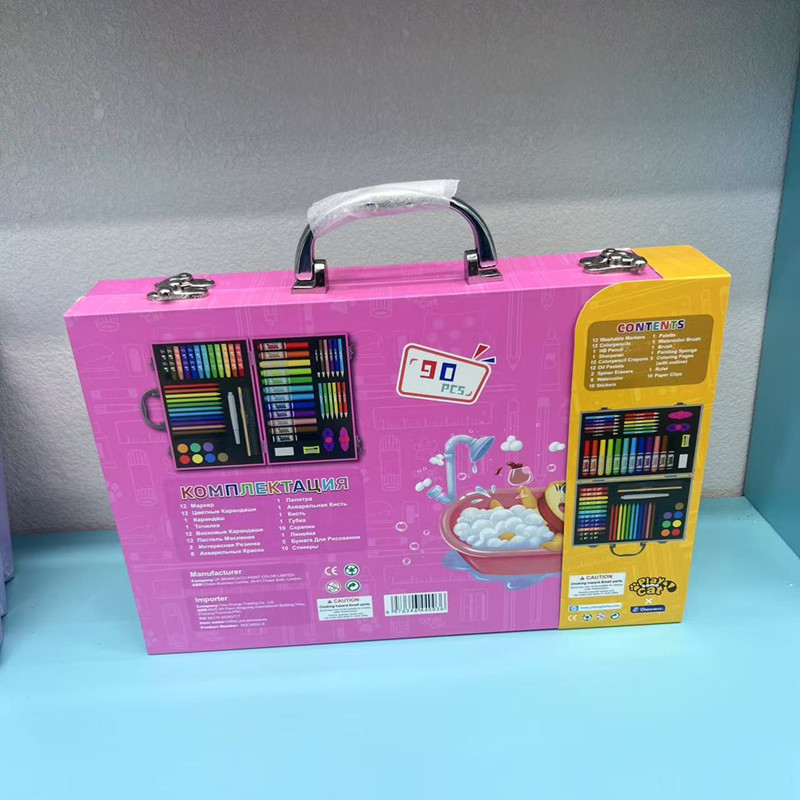 Wholesale of 90-piece painting set, children's art painting gift watercolor pen set, Christmas gift Application Scenario
