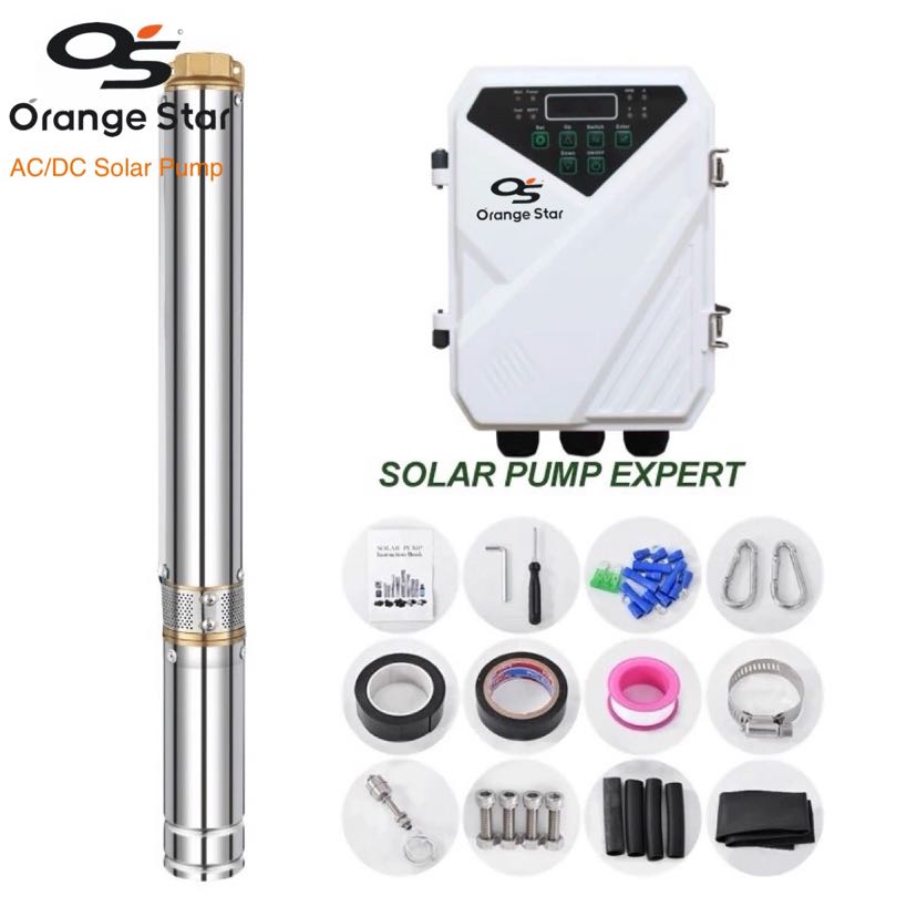 太阳能水泵交流直流AC/DC水泵抽水泵深井水泵12V24V高扬程水泵详情3