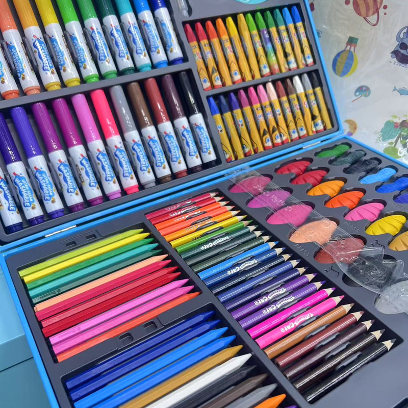 168-piece children's paintbrushes, watercolor pens, painting set gift box, art supplies, painting set gift Specification drawing