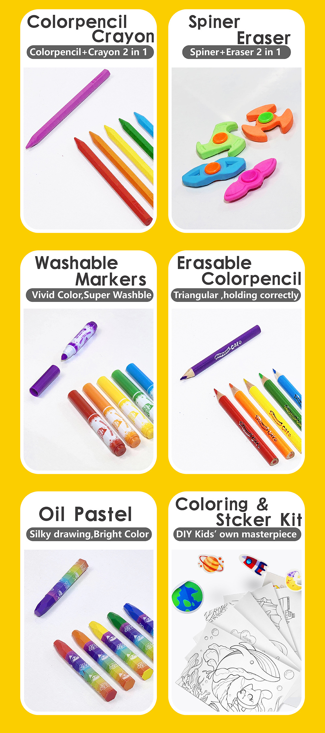 128件学生绘画铝合金礼盒儿童节礼物儿童水彩油画艺术百宝箱批发详情10