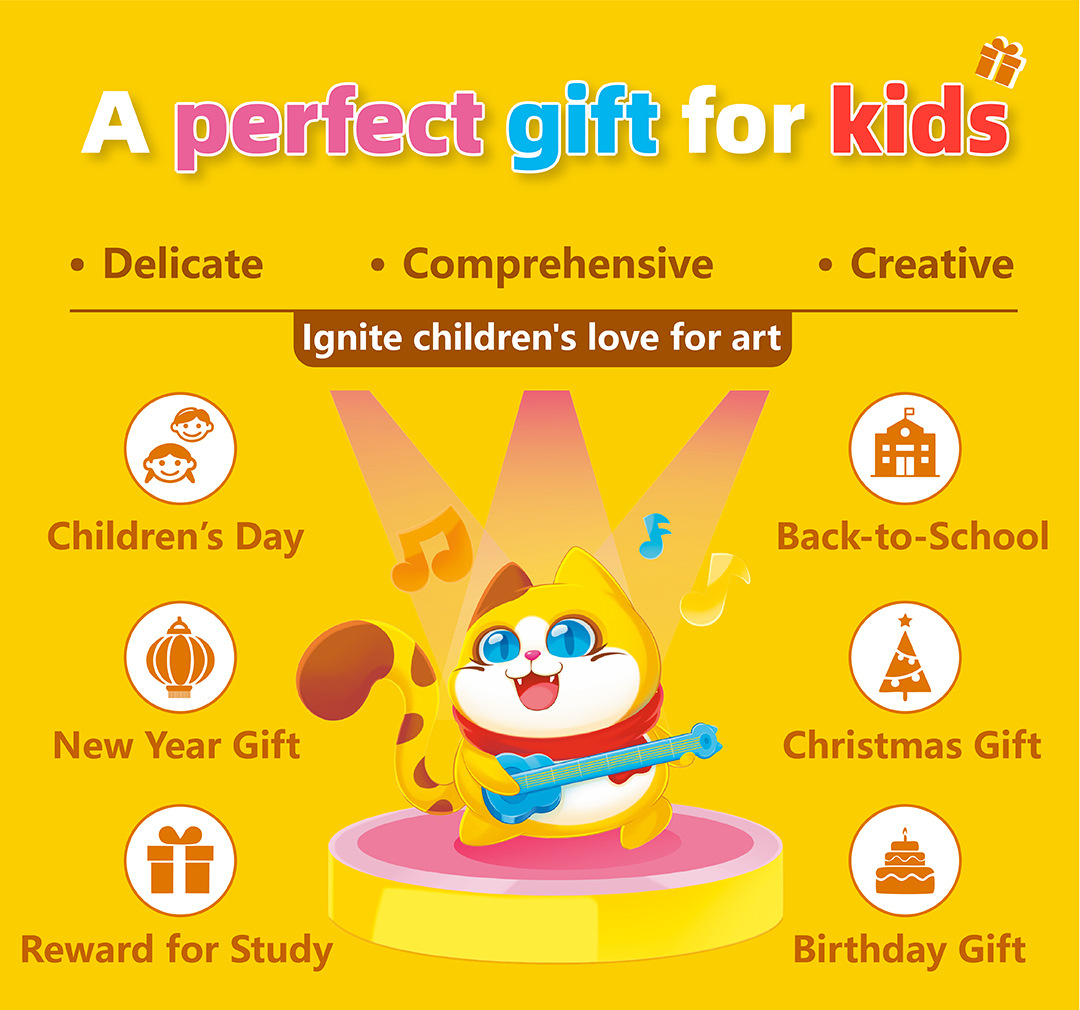 128件学生绘画铝合金礼盒儿童节礼物儿童水彩油画艺术百宝箱批发详情3