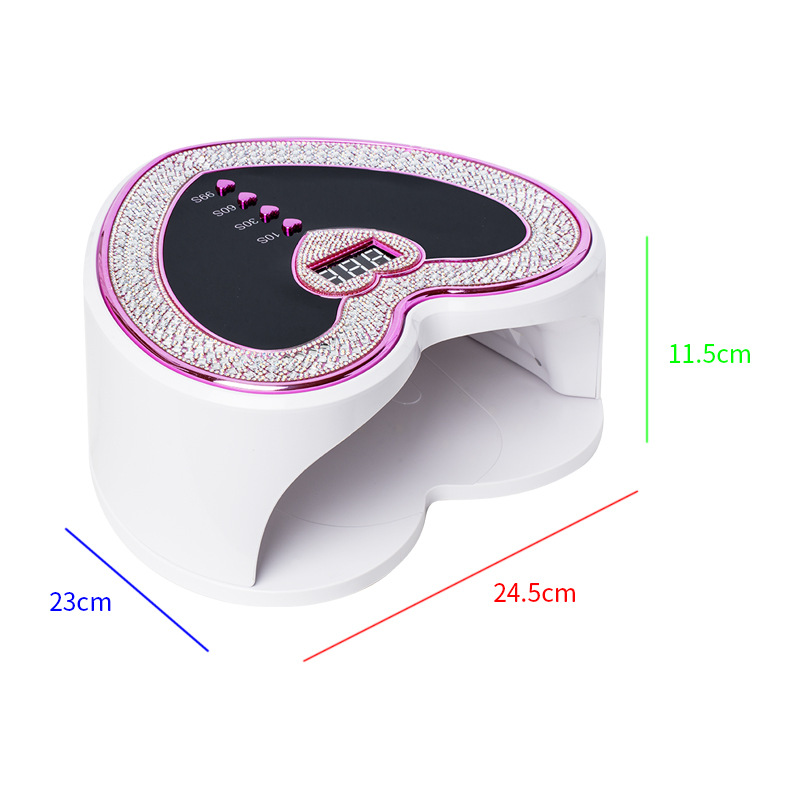 268W High-Power Heart-Shaped Nail Art Lamp, Quick-Drying Nail Light Therapy Lamp Machine, Led Lamp, Uv Sensor Machine, Cross-Border Bestseller Application Scenario