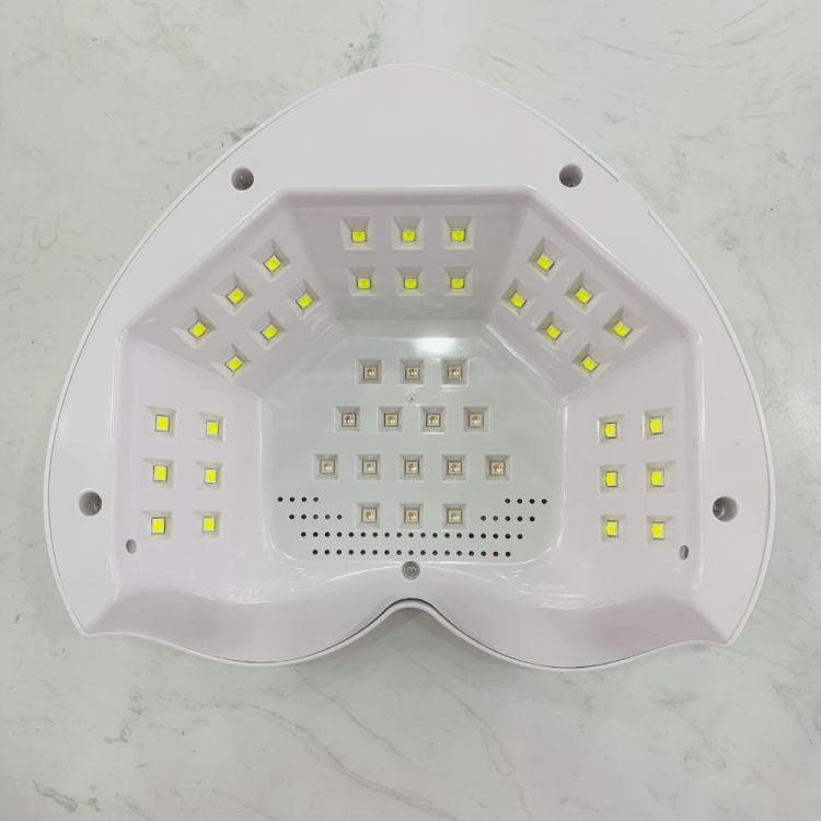 New 288W Heart-Shaped Diamond Nail Polish Lamp, Quick-Drying Nail Polish Glue Without Blackening Hands, Intelligent Sensing Bt7 Application Scenario