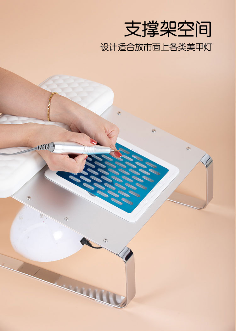 源头工厂新款F4美甲修脚枕打磨卸甲离心涡轮吸尘器可调节吸力风声详情4