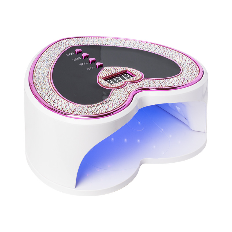 268W High-Power Heart-Shaped Nail Art Lamp, Quick-Drying Nail Light Therapy Lamp Machine, Led Lamp, Uv Sensor Machine, Cross-Border Bestseller Specification drawing