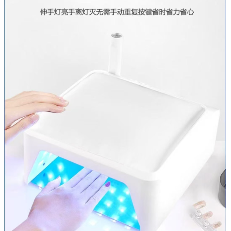 新款288W大功率蓄电美甲灯高续航指甲烤灯光疗灯液晶显示一字灯