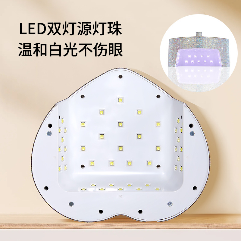 X70钻石款蓄电池美甲光疗灯速干指甲烤胶光疗灯UVLED充电式光疗机