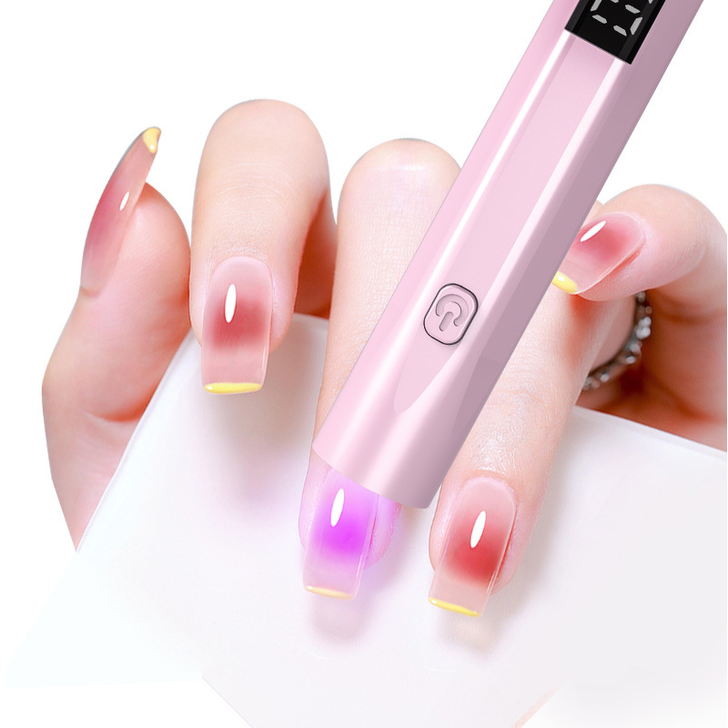 New Cross-Border Nail Art Lamp, One-Line Lamp, Quick-Drying And Non-Blackening Hand Light Therapy Baking Lamp, Mini Handheld Uv Curing Instrument With Magnet Specification drawing