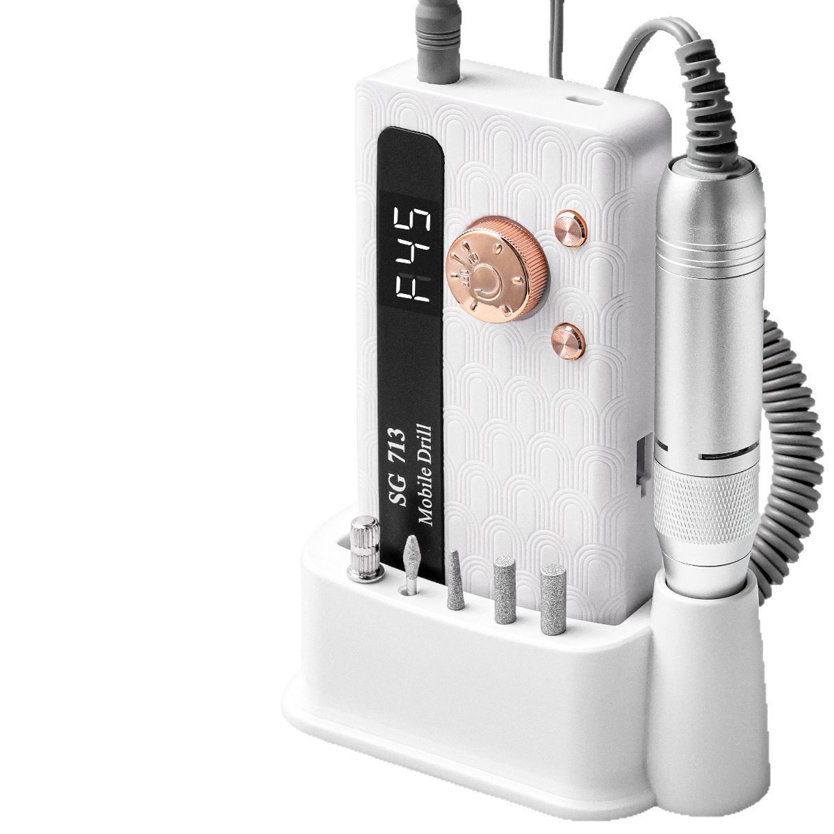 The New Sg713 Nail Polish Grinder Is A Rechargeable Nail Polish Tool Specifically Designed For Nail Salons. It Is Used For Nail Trimming, Nail Removal, Polishing And Dead Skin Removal Application Scenario