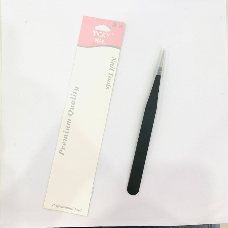 BT16直头镊子不锈钢尖头指甲贴美甲贴钻美甲工具