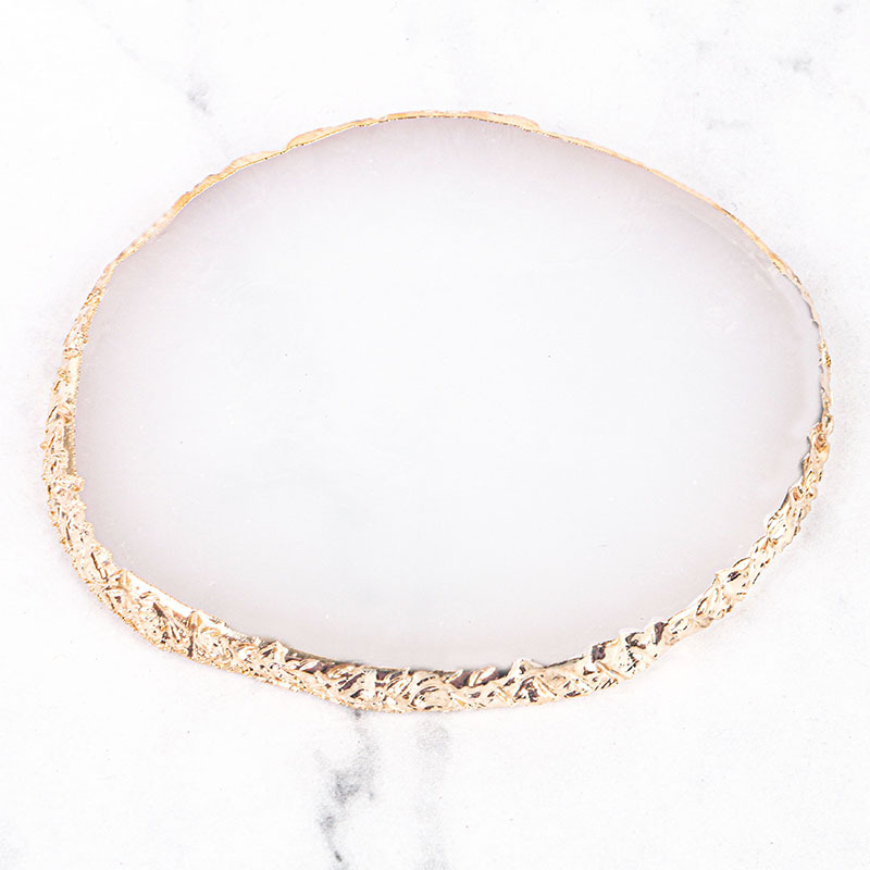 Nail art tools, gold edge resin color palette, imitation crystal agate plate color palette, nail plate work display plate details Picture