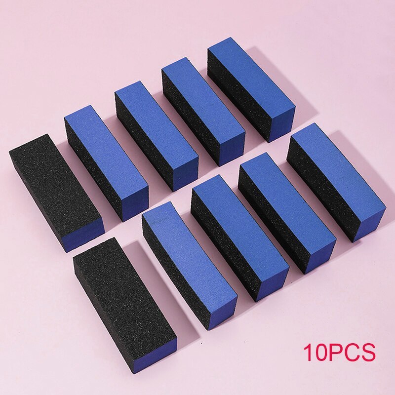 Cross-border best-selling three-sided black sand nail polish block, black sand high-elasticity tofu block, EVA coarse sand nail file nail tool pic 3