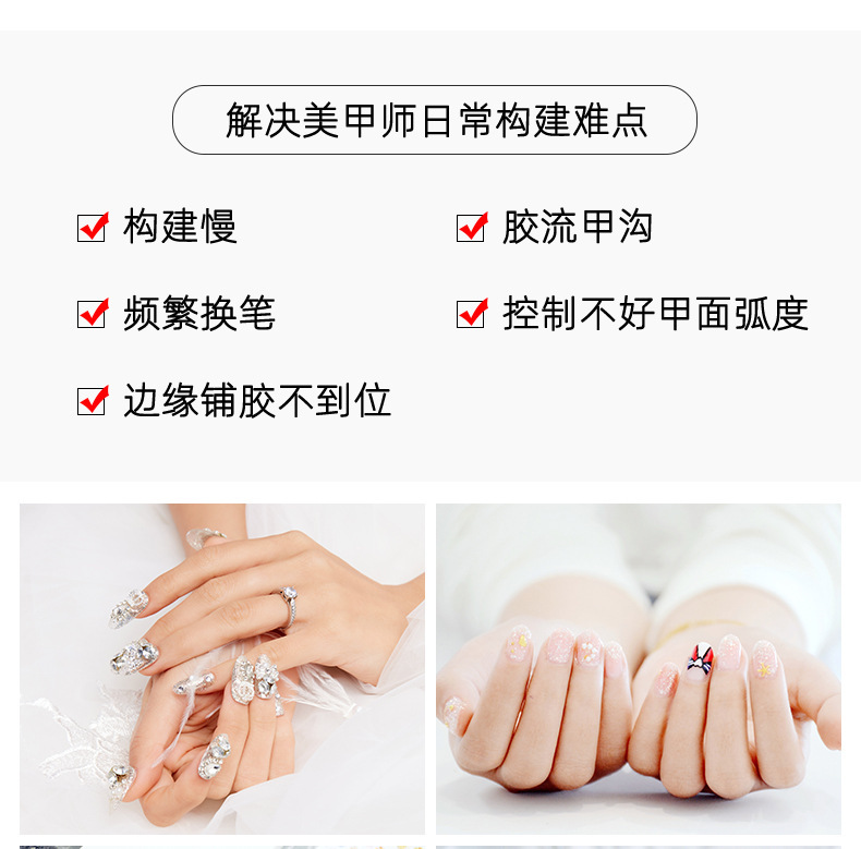 A complete set of nail art tools, including 5 rose gold nail art functional pens, phototherapy pens and smudge pens pic 10