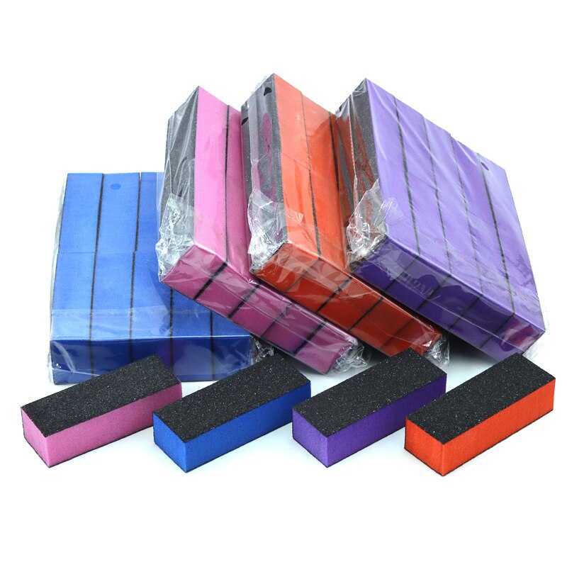 Cross-border best-selling three-sided black sand nail polish block, black sand high-elasticity tofu block, EVA coarse sand nail file nail tool pic 10