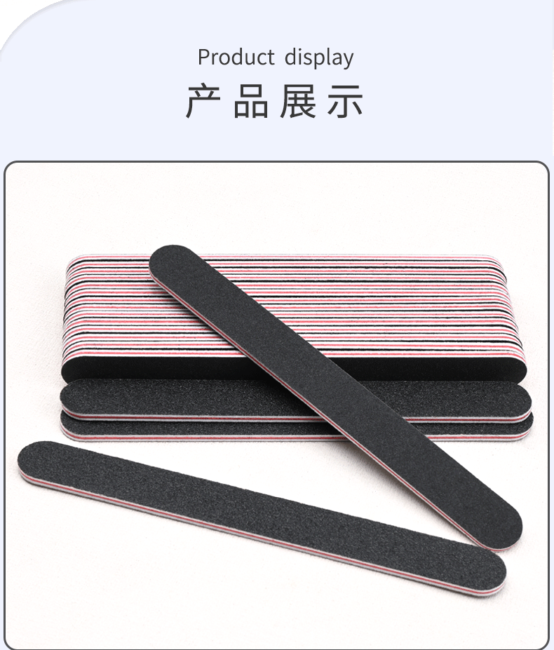 Black nail files, nail sanding strips, nail scrubs, double-sided nail tools, grinding strips, factory direct sales pic 8