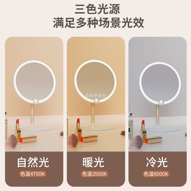 镜子/镜梳/LED化妆镜/防碎镜子/折叠多面镜细节图