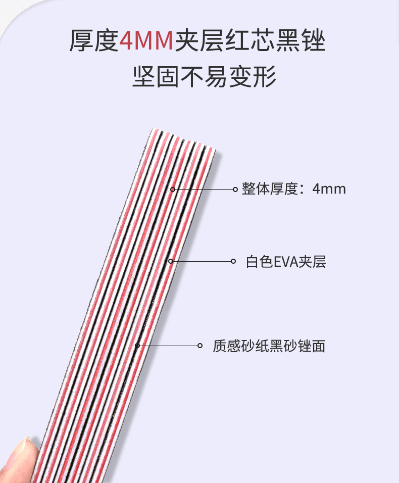 Black nail files, nail sanding strips, nail scrubs, double-sided nail tools, grinding strips, factory direct sales pic 4