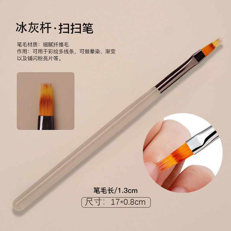 日式冰灰色美甲笔刷套装彩绘专用拉线笔晕染渐变笔光疗笔美甲工具详情5
