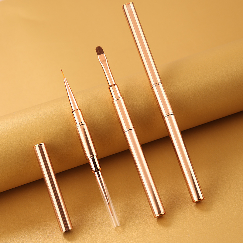 A complete set of nail art tools, including 5 rose gold nail art functional pens, phototherapy pens and smudge pens details Picture