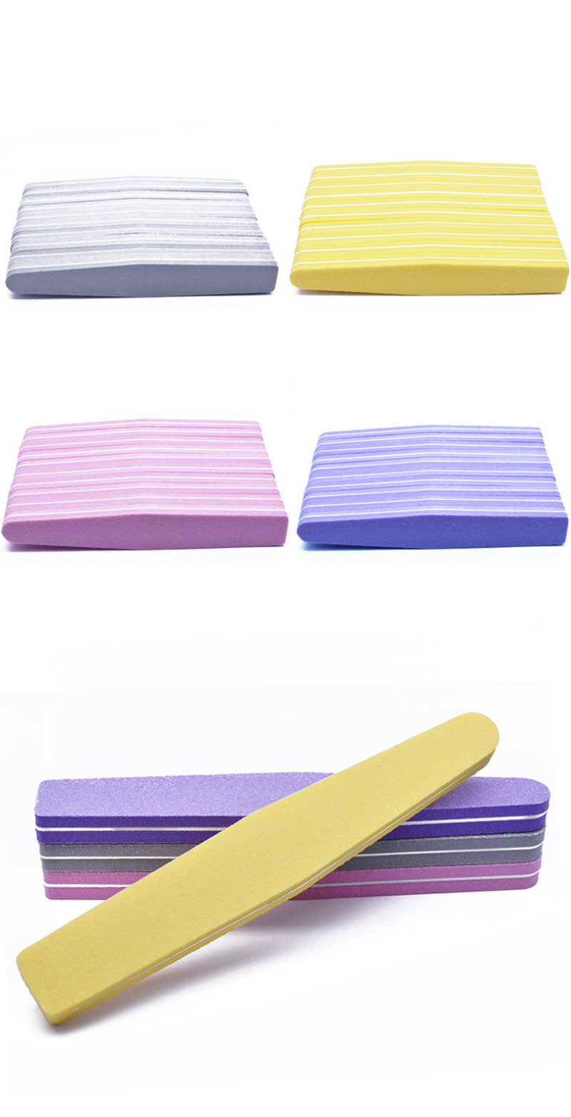 Nail sponge file, tofu block, fluorescent hand trimming file, four-sided nail surface polishing file, factory direct sales pic 4