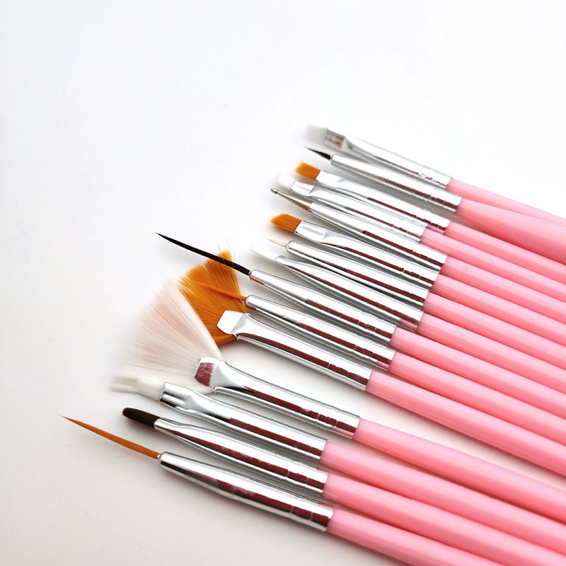 Japanese-style painting line pen, brush, 15 pieces of pen, nail pen set, phototherapy pen, nail polish glue brush, painting and nail art tools Application Scenario