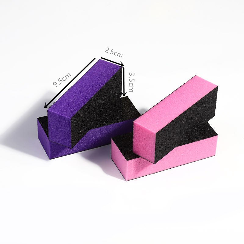 Cross-border best-selling three-sided black sand nail polish block, black sand high-elasticity tofu block, EVA coarse sand nail file nail tool pic 9