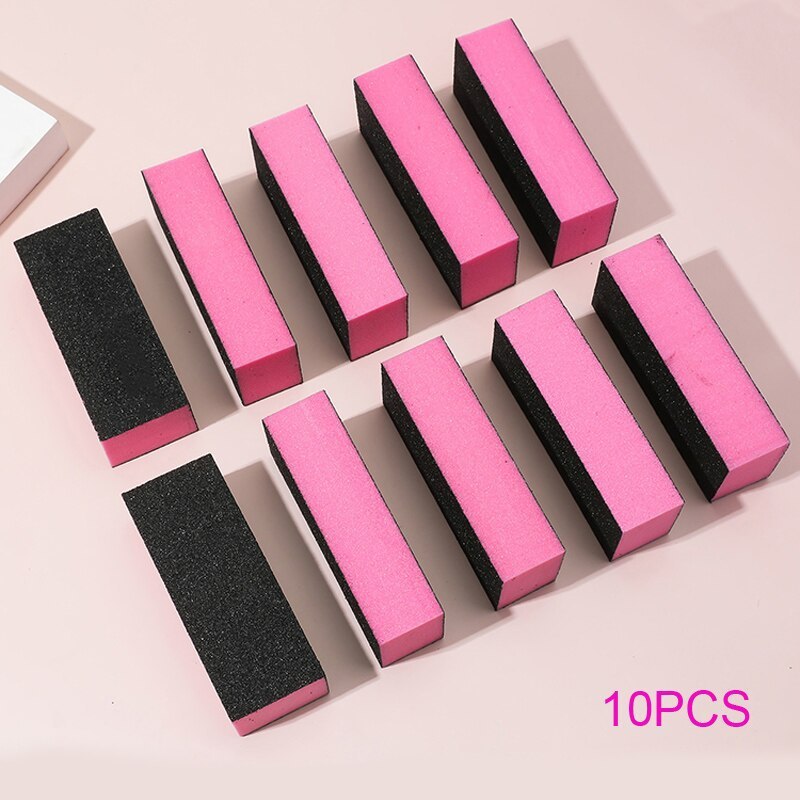 Cross-border best-selling three-sided black sand nail polish block, black sand high-elasticity tofu block, EVA coarse sand nail file nail tool pic 2