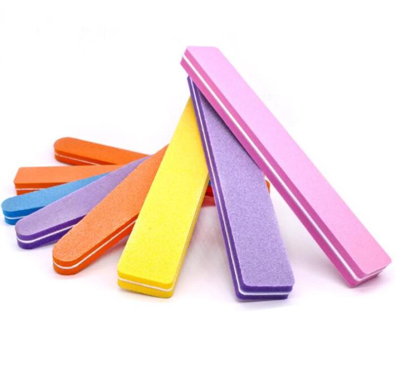 Nail sponge file, tofu block, fluorescent hand trimming file, four-sided nail surface polishing file, factory direct sales pic 5