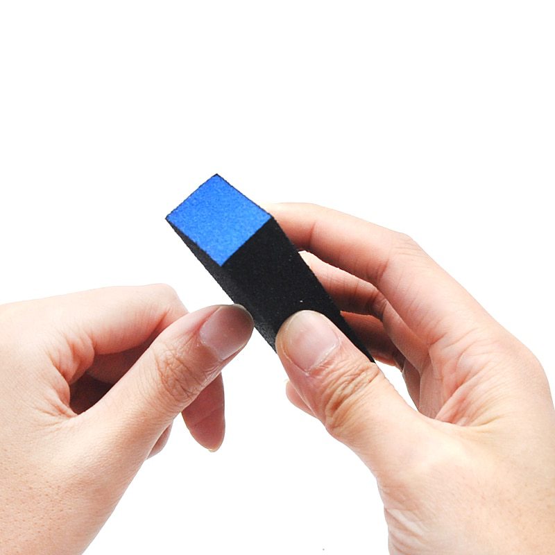 Cross-border best-selling three-sided black sand nail polish block, black sand high-elasticity tofu block, EVA coarse sand nail file nail tool pic 5