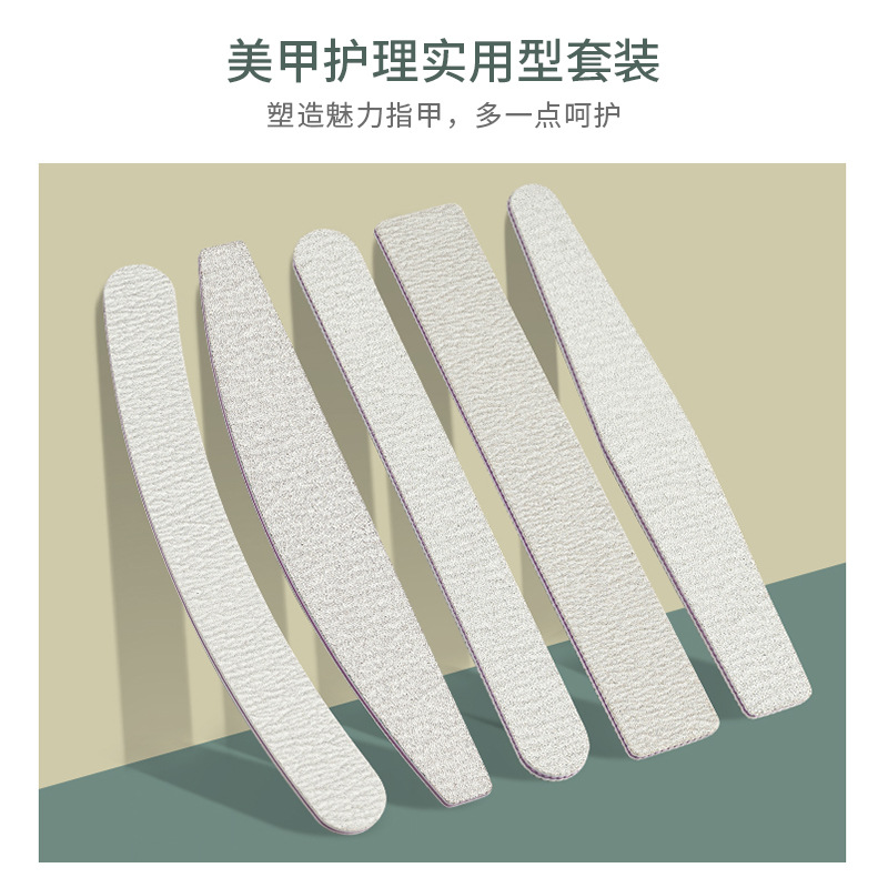 Gray and sanded nail files, double-sided rubbing strips, nail accessories, nail plates, nail grinding strips, polishing strips, nail rubbing strips Specification image