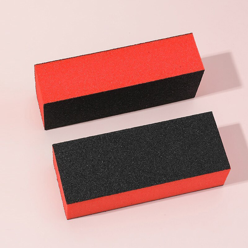 Cross-border best-selling three-sided black sand nail polish block, black sand high-elasticity tofu block, EVA coarse sand nail file nail tool Item Picture