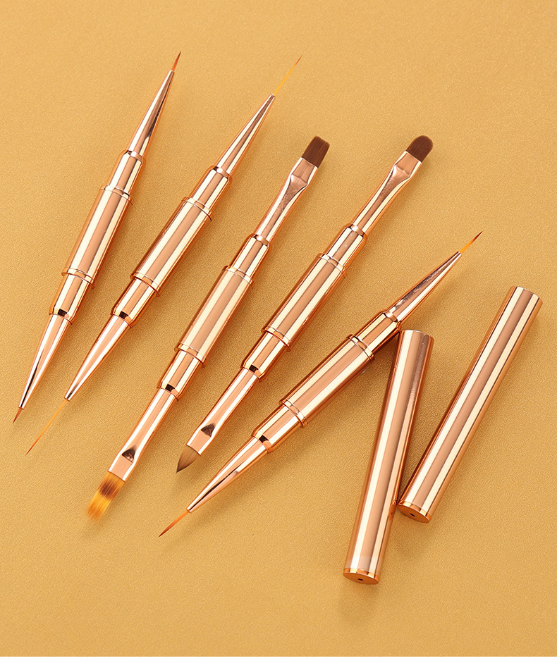 A complete set of nail art tools, including 5 rose gold nail art functional pens, phototherapy pens and smudge pens pic 4