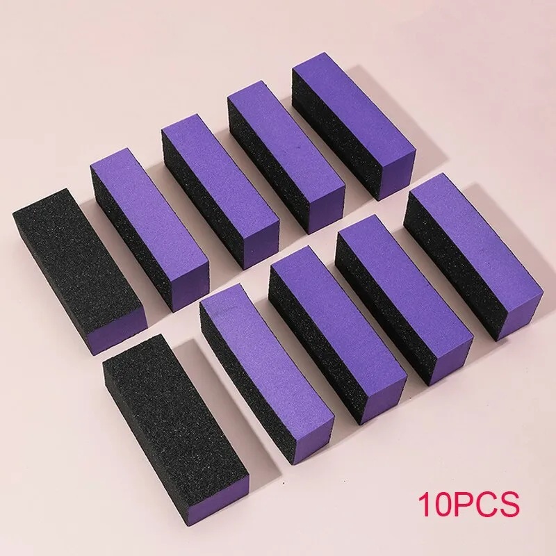 Cross-border best-selling three-sided black sand nail polish block, black sand high-elasticity tofu block, EVA coarse sand nail file nail tool pic 4