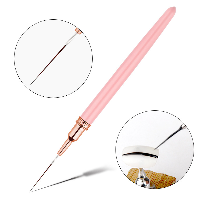 Cross-border needle tube nail art drawstring pen Ultra-thin 5-piece set, Japanese nail art outlining pen, carved pen, nail art drawstring pen details Picture