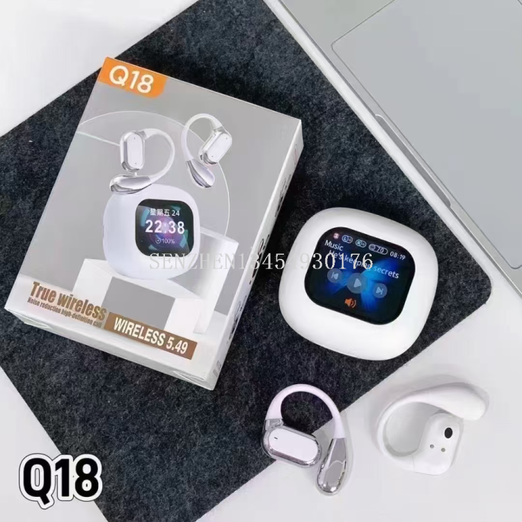 The SENZHEN Q18 Bluetooth headset features a touch screen details Picture