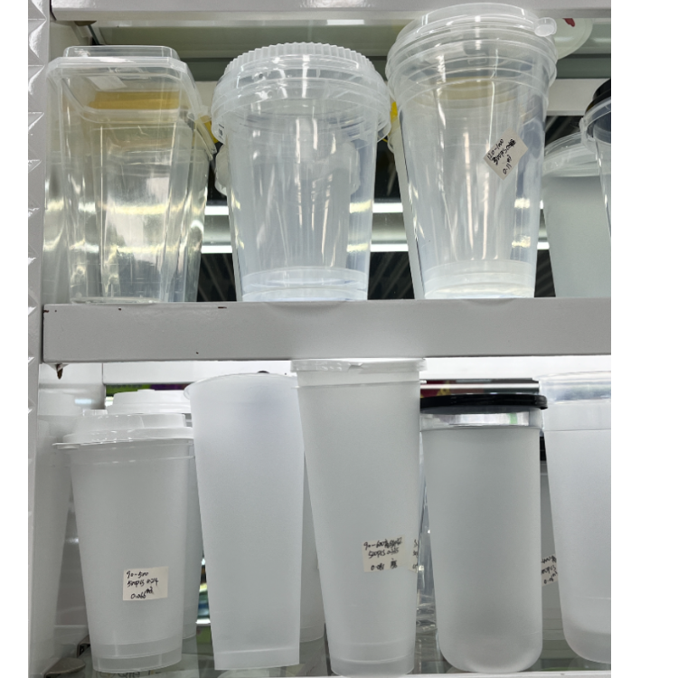 500ML800ML带盖PP奶茶杯水果桶