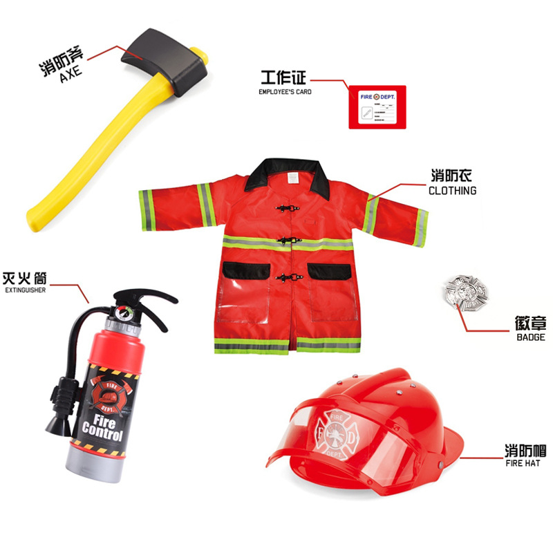 跨境过家家玩具仿真消防员玩具套装儿童角色扮演早教工具科教道具细节图