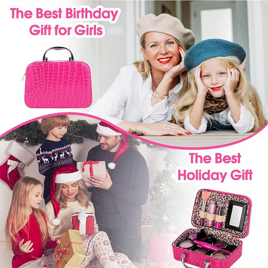 热销仿真无色儿童化妆品玩具套装女孩彩妆盒批发详情1