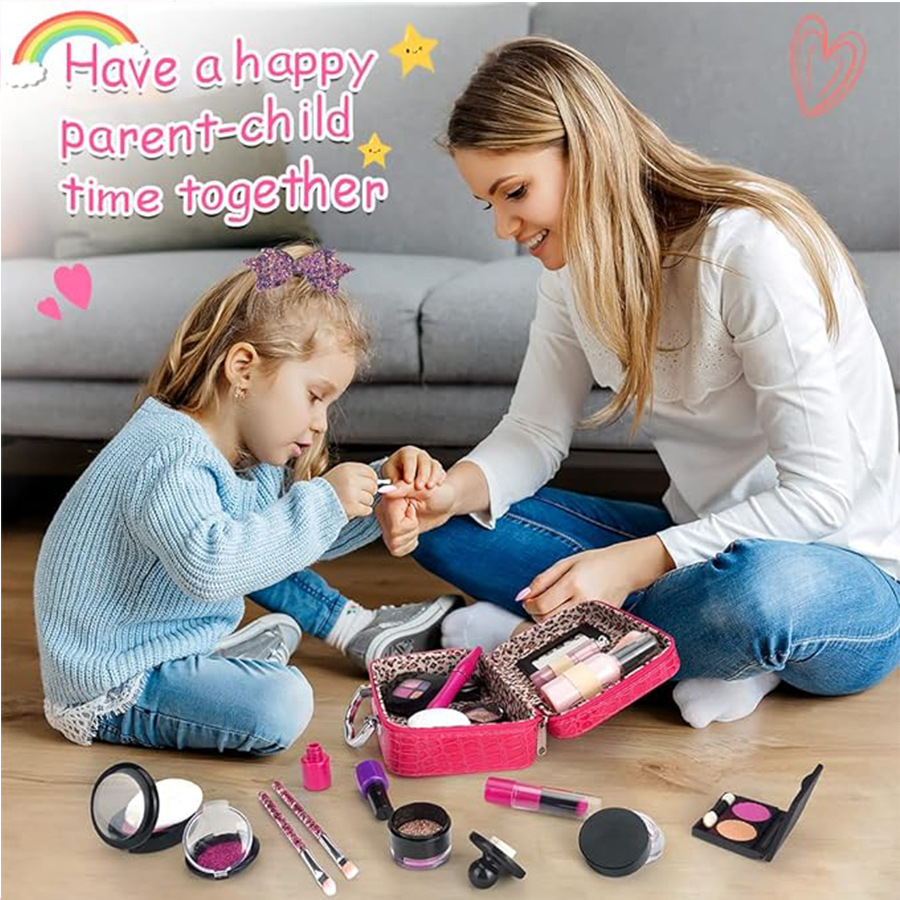 热销仿真无色儿童化妆品玩具套装女孩彩妆盒批发详情4