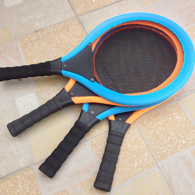 跨境儿童运动塑料羽毛球拍 幼儿园户外体育布艺网球拍球类玩具轻