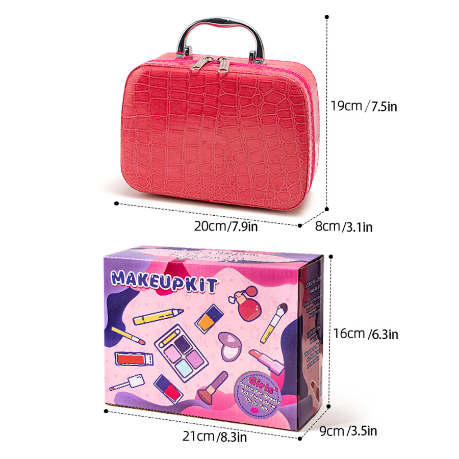 热销仿真无色儿童化妆品玩具套装女孩彩妆盒批发详情11
