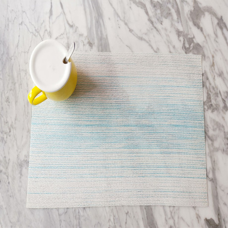Premium jacquard Teslin placemats, table MATS, coasters, coffee and tea MATS, outdoor travel, home fashion, candy-colored stripes details Picture