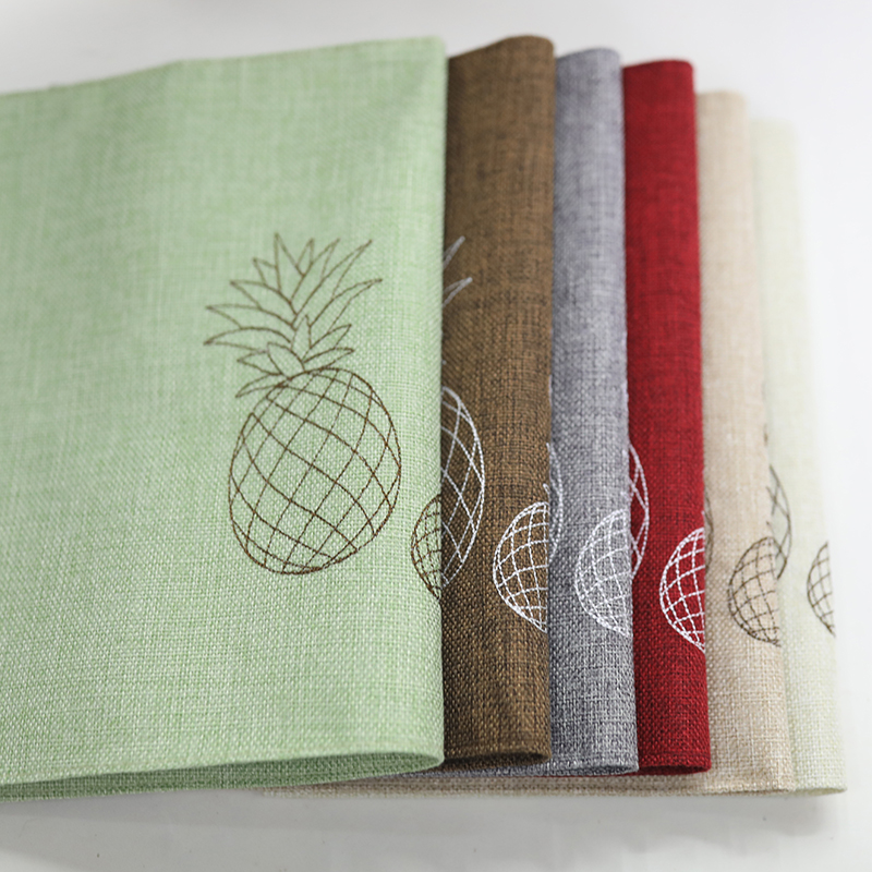 مفارش أطباق من نسيج القطن والكتان المطرزة بطبقة مزدوجة سميكة وصديقة للبيئة، وحصائر طاولة عازلة للحرارة على الطراز الياباني والأوروبي، وحصائر أطباق وحصائر وعاء