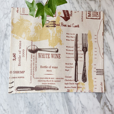 Single-layer printed multi-color cotton and linen fabric placemats, Japanese and European style heat-insulating table MATS, plate MATS, bowl MATS and cup MATS are indispensable for home use