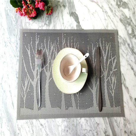 Wholesale pvc jacquard small tree Teslin placemats, table MATS, coasters, coffee MATS, tea MATS, outdoor travel, home fashion details Picture