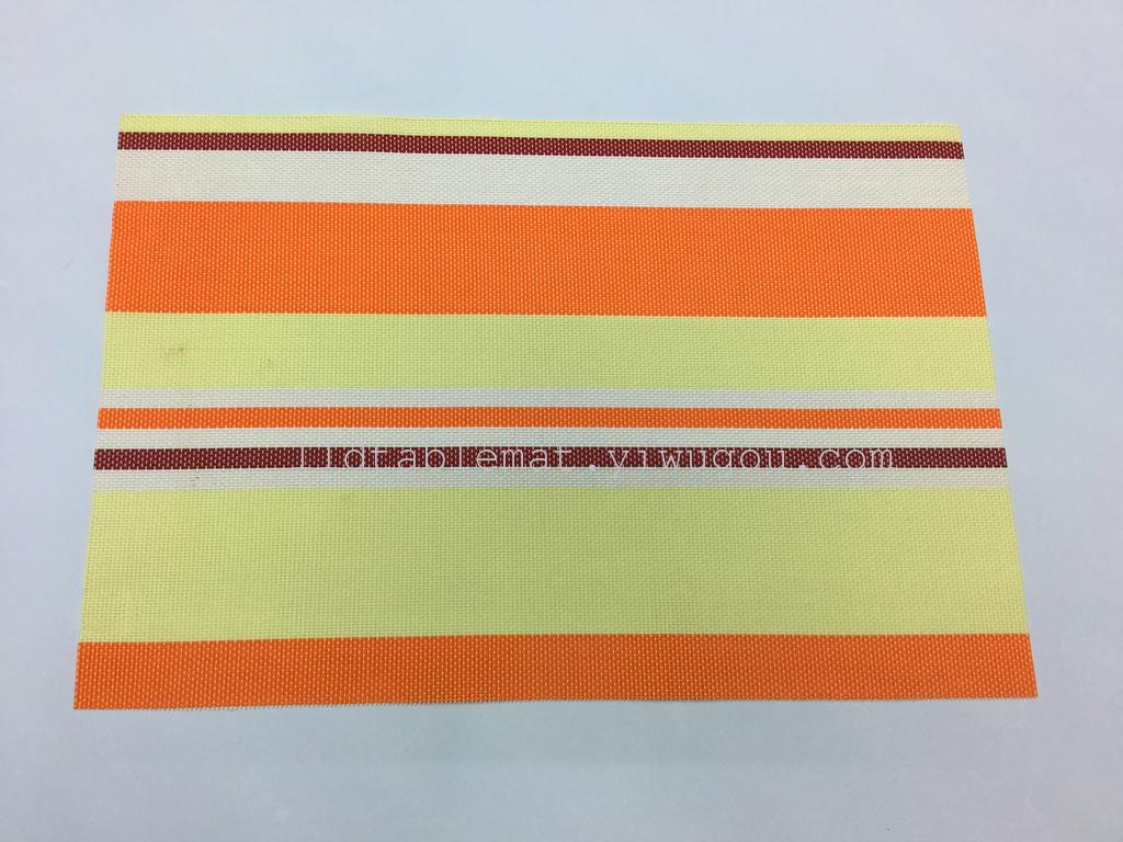 PVC placemats, Teslin placemats and table MATS, fashionable and versatile, colorful striped placemats Specification image