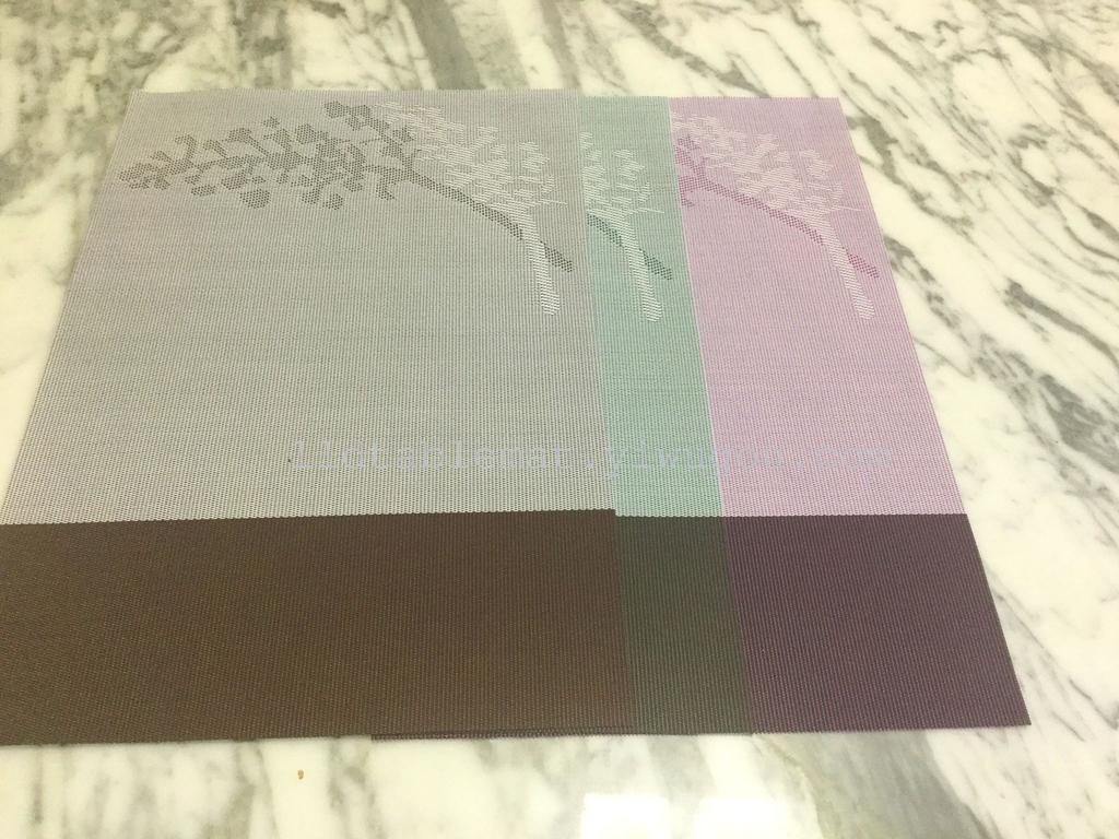 PVC placemats, Teslin placemats and table MATS, fashionable and versatile two-color lucky tree placemats details Picture