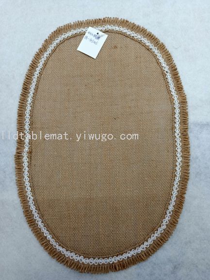 Simple style European-style linen Western placemats, anti-slip placemats, heat-insulating table MATS, washable and eco-friendly tablecloths Specification image