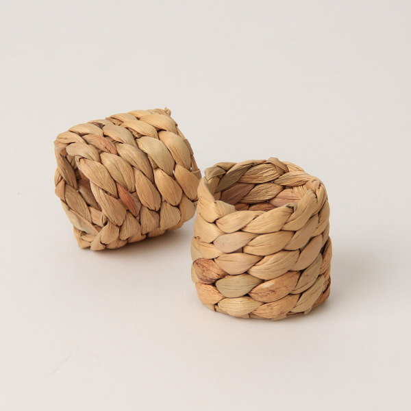 Corn husk water hyacinth grass napkin buckle, straw woven napkin ring mouth, fabric ring, rope woven napkin ring, hotel napkin ring mouth Specification image