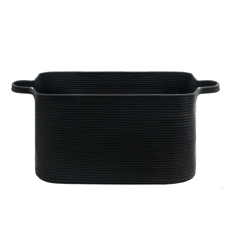 Cotton rope large dirty clothes basket, woven dirty clothes basket, clothes storage basket, plush toy storage bucket, storage basket Application Scenario
